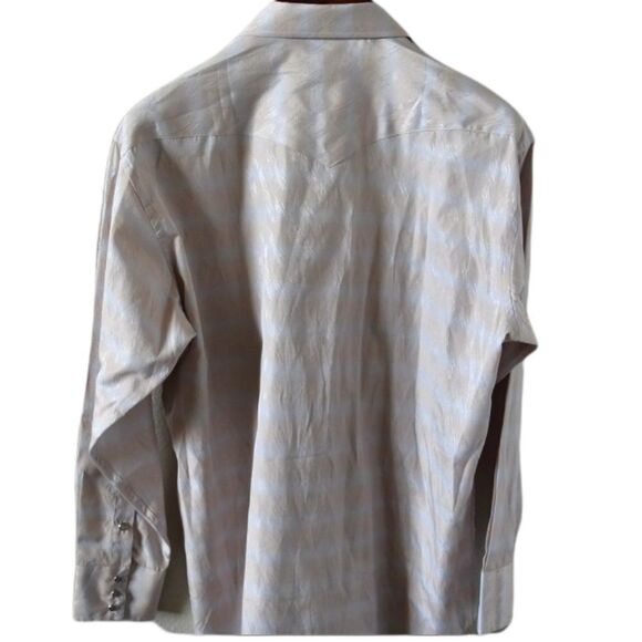 Panhandle Slim Mens Western Shirt Size XL (17.5) Pearl Snap Button Up 80s 90s - Picture 2 of 7